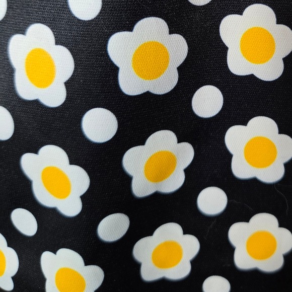 Smak Parlour Retro 60s Black Daisy Polka Dot Mod Shift Dress SP037 Womens 1X NEW - Picture 3 of 5
